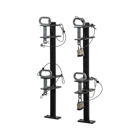 BUYERS PRODUCTS 2 Position Channel-Style Lockable Trimmer Rack for Open Landscape Trailers LT18